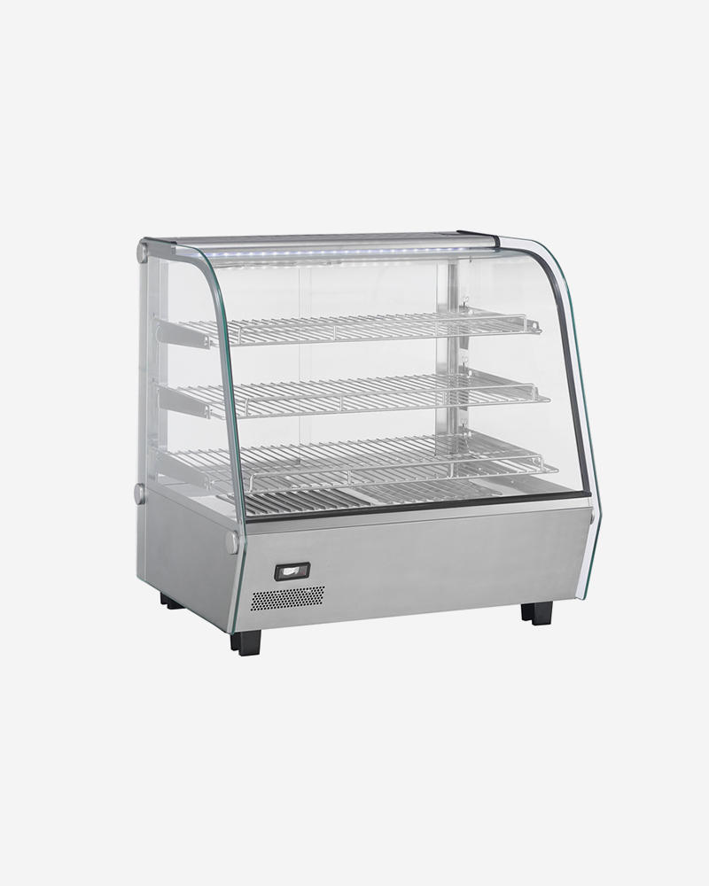 New Refrigerated Cake Showcase Curved Commercial Pie Display Case Cabinet Cooler Bakery Display